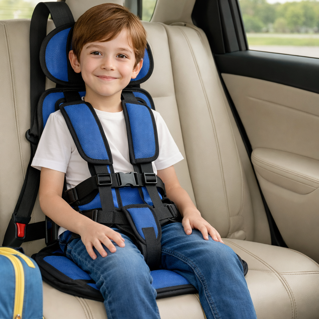 Portable Kids Car Seat Booster with 5-Point Harness