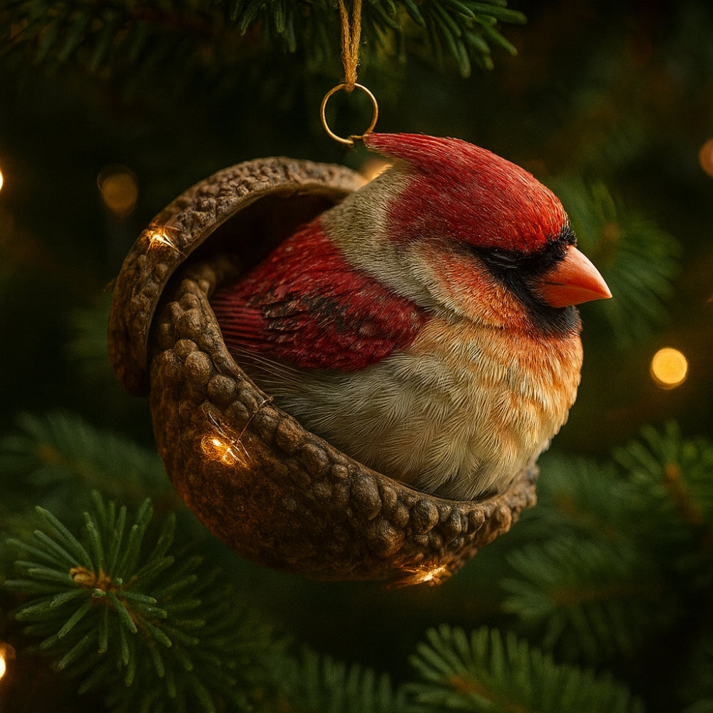 Woodland Animal Acorn Christmas Ornaments