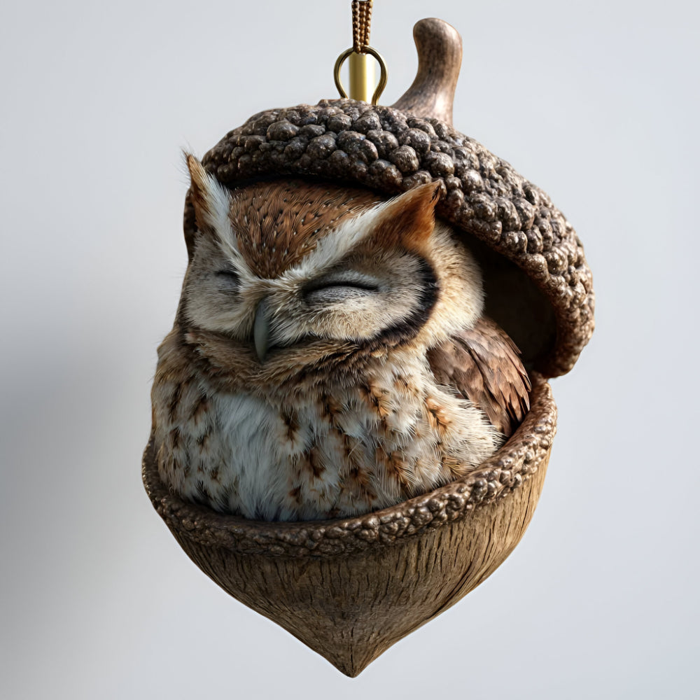 Woodland Animal Acorn Christmas Ornaments