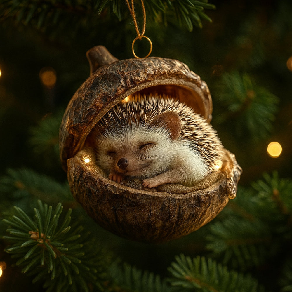 Woodland Animal Acorn Christmas Ornaments