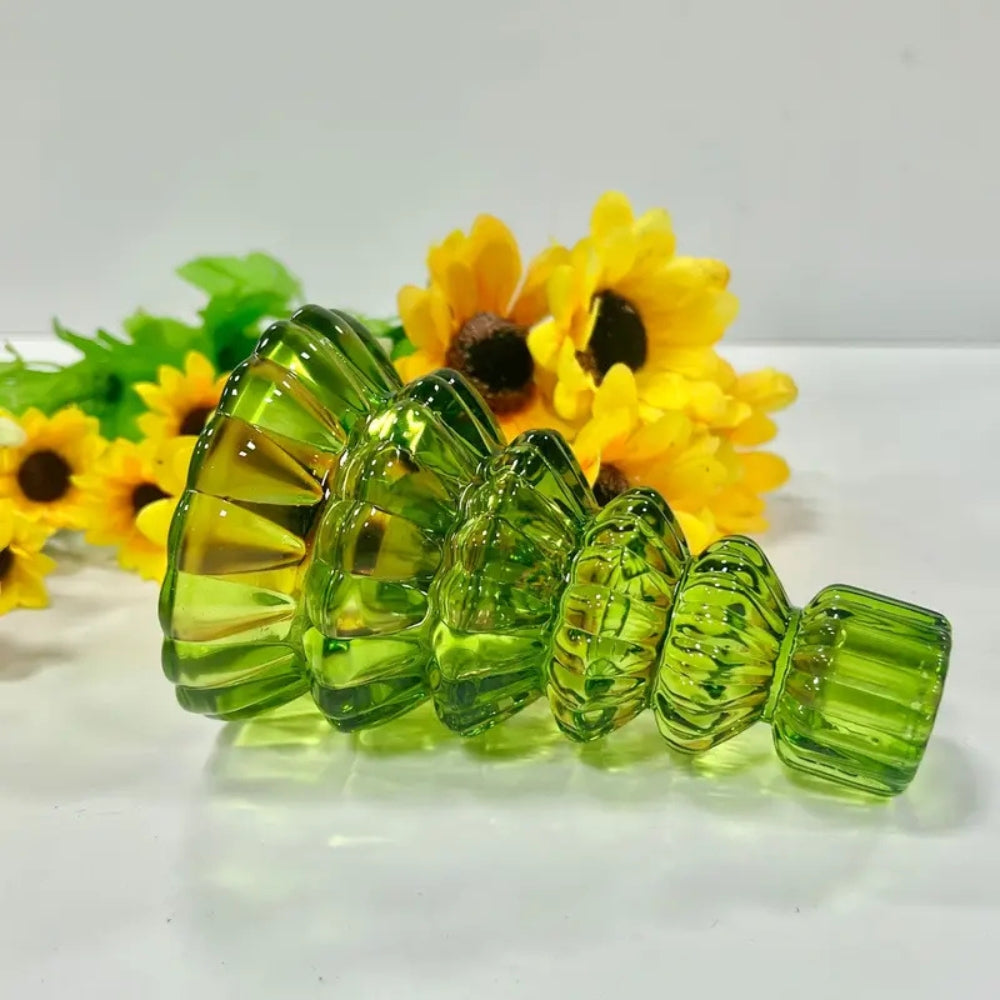 Christmas Tree Glass Candle Holders Set of 3