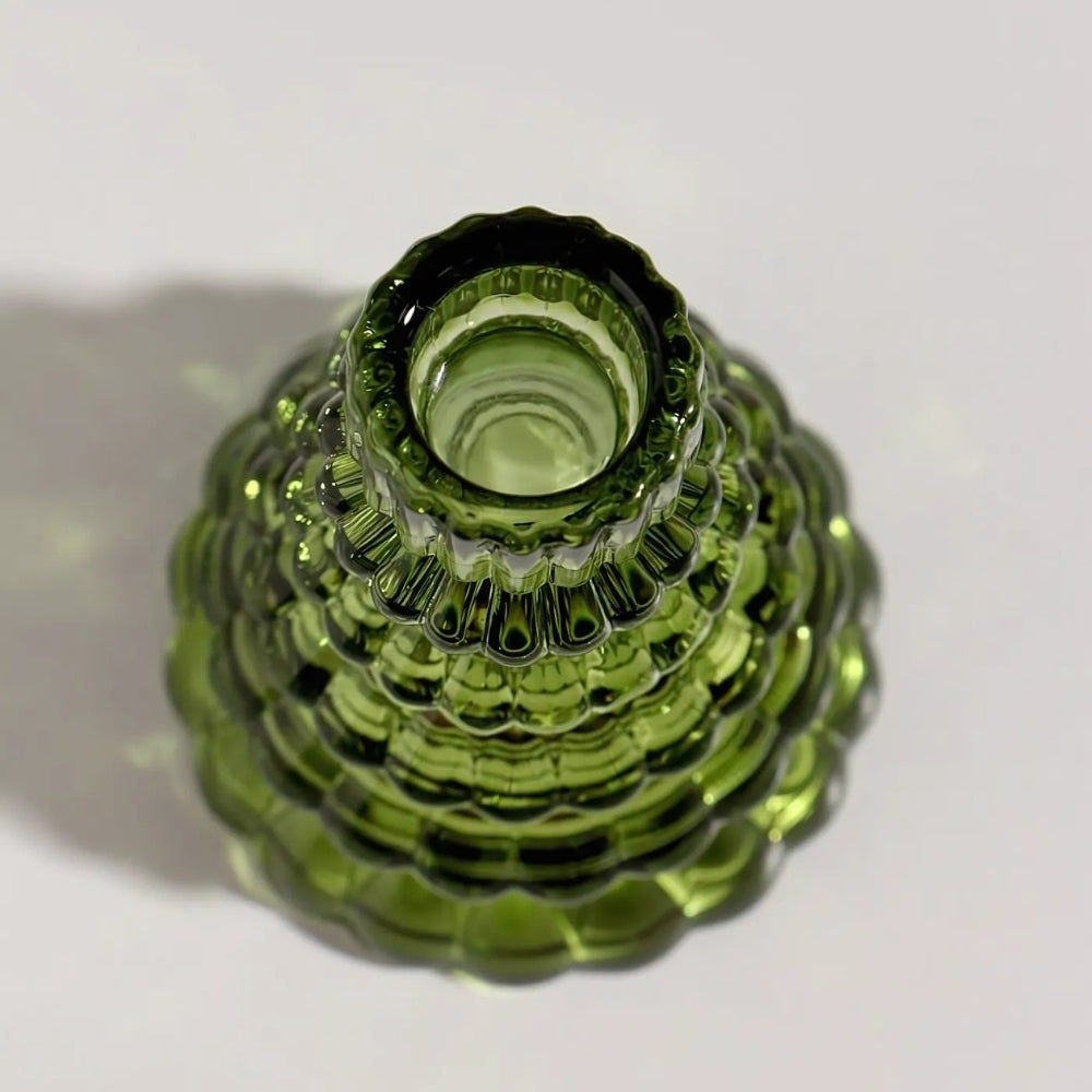 Christmas Tree Glass Candle Holders Set of 3