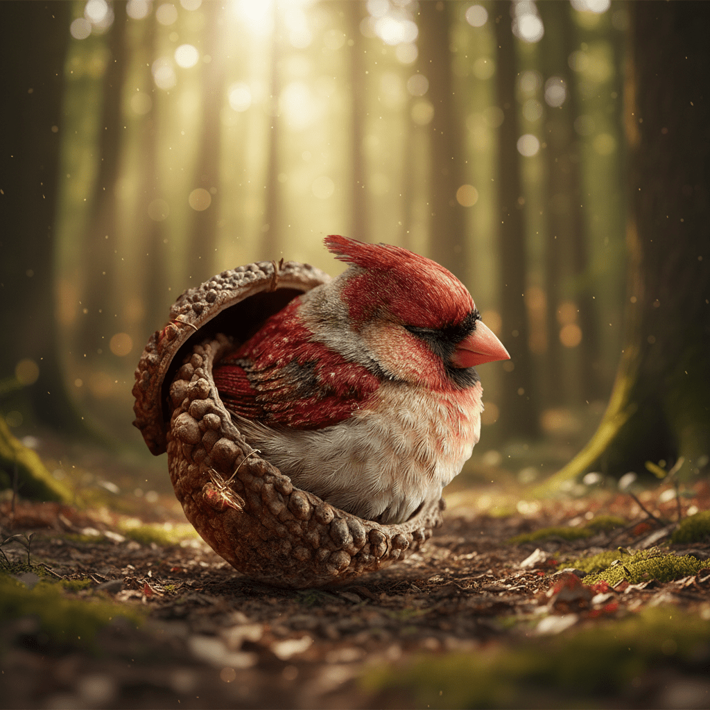 Handcrafted Woodland Animal Acorn Christmas Ornaments