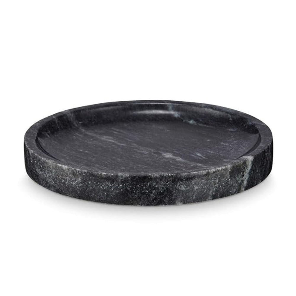 Black Marble Jewelry Tray for Vanity and Trinkets