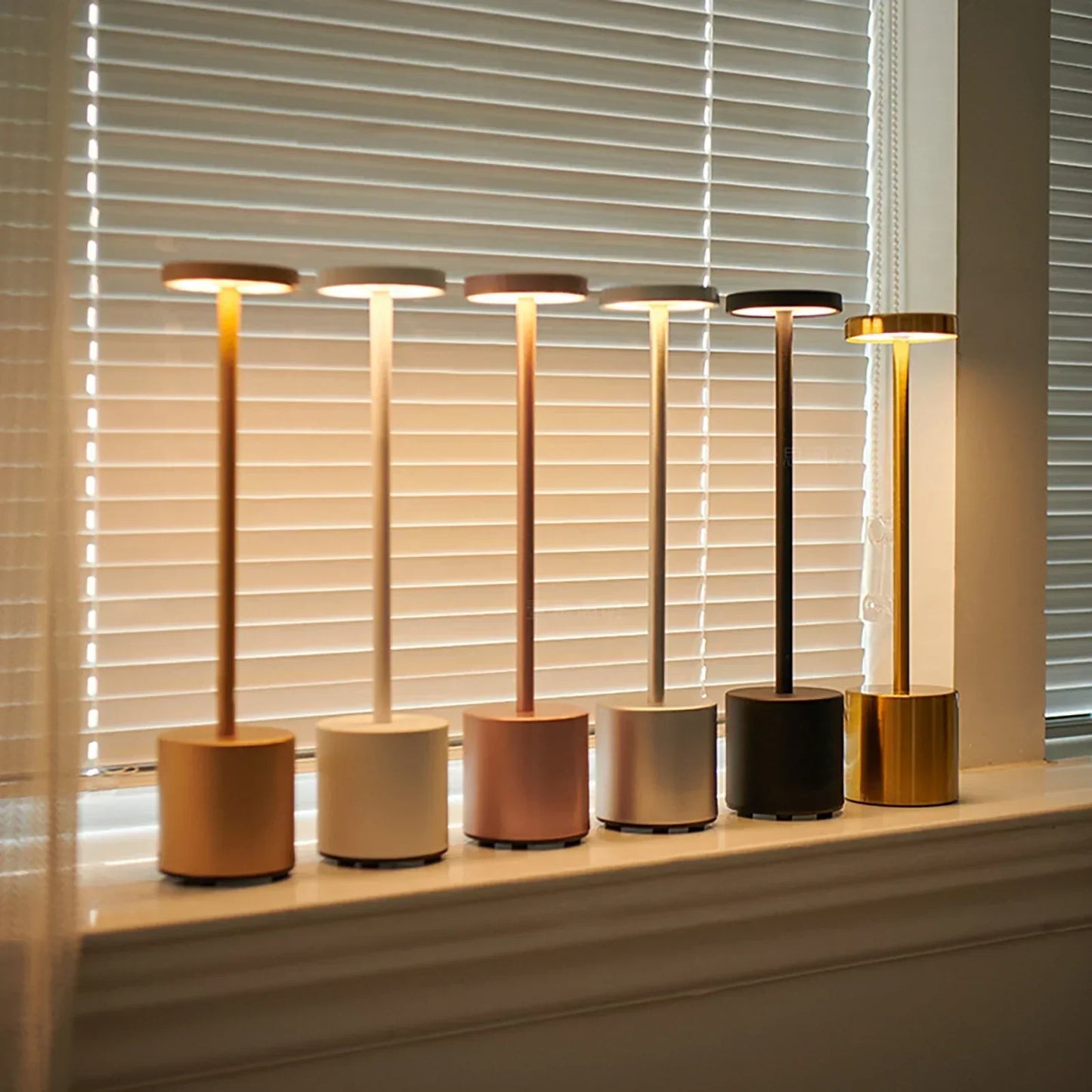 Touch Sensor Rechargeable LED Desk Lamp with Adjustable Color Temperatures