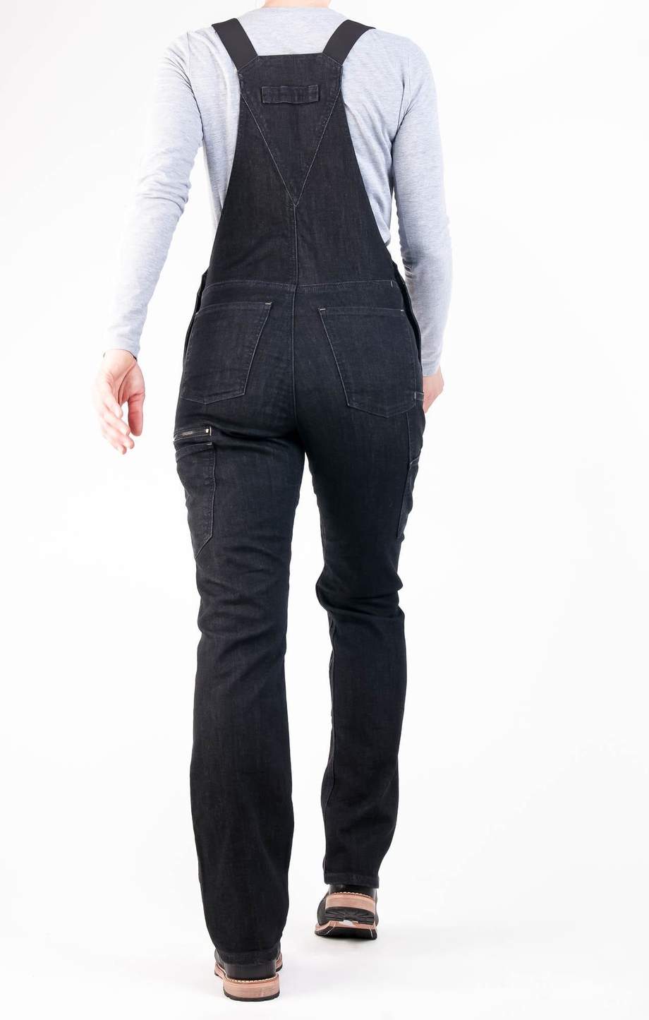 Women's Slim Fit Stretch Canvas Bib Overalls with Adjustable Suspenders