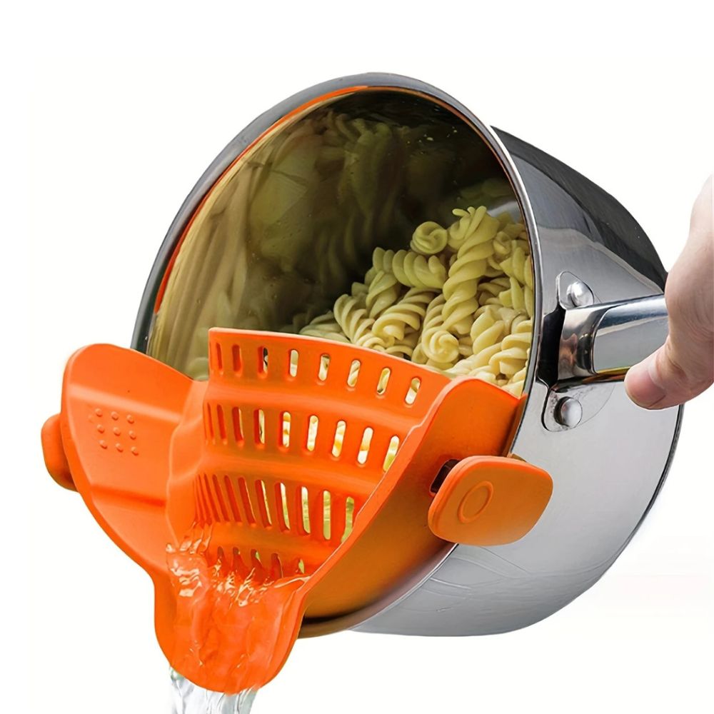 Clip-On Silicone Kitchen Strainer for Effortless Draining