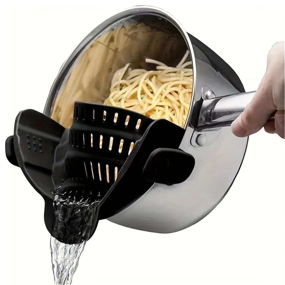 Clip-On Silicone Kitchen Strainer for Effortless Draining