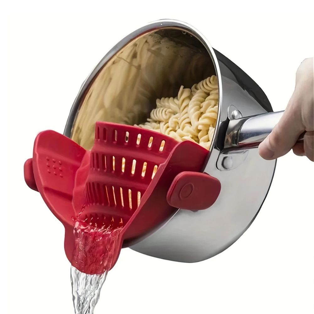 Clip-On Silicone Kitchen Strainer for Effortless Draining