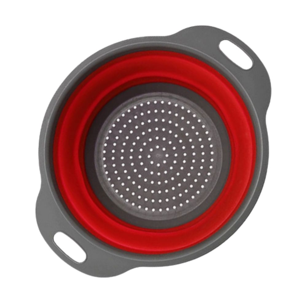 Collapsible Silicone Strainer with Comfortable Grip Handles