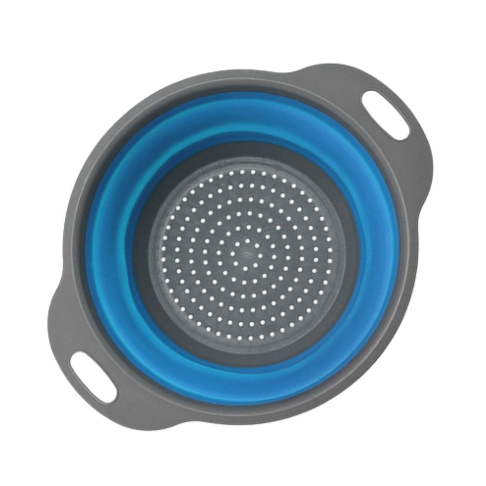 Collapsible Silicone Strainer with Comfortable Grip Handles