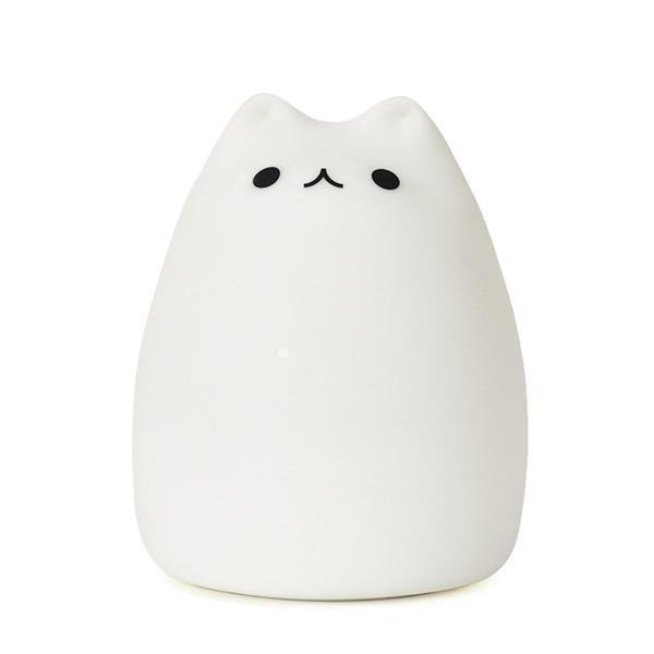 Color Changing Cat Night Light - Soft Silicone Mood Lamp