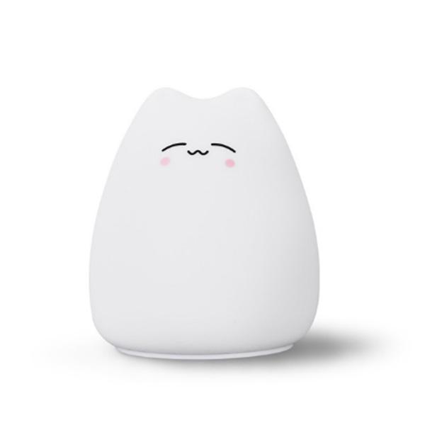Color Changing Cat Night Light - Soft Silicone Mood Lamp
