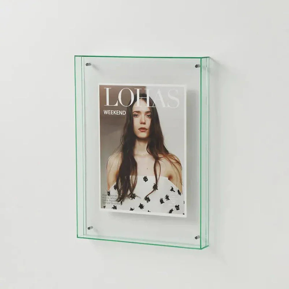 Acrylic Floating Photo Frame with Color Border