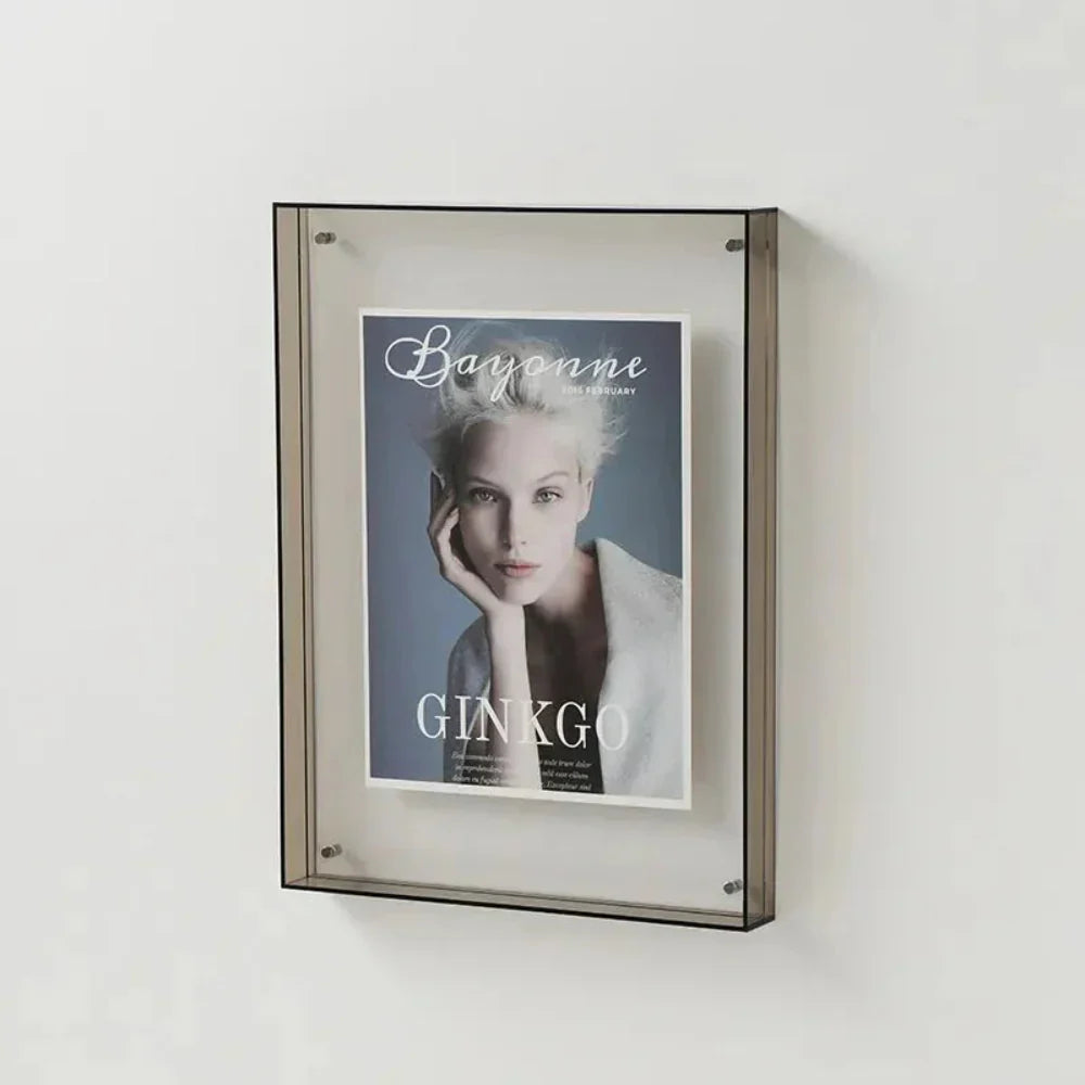 Transparent Acrylic Photo Frame with Vibrant Colored Edges
