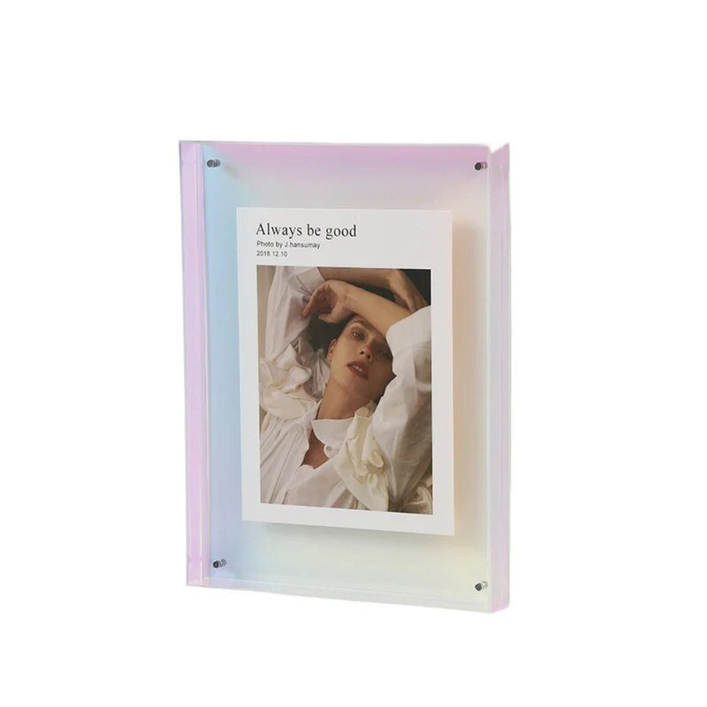 Acrylic Floating Photo Frame with Color Border