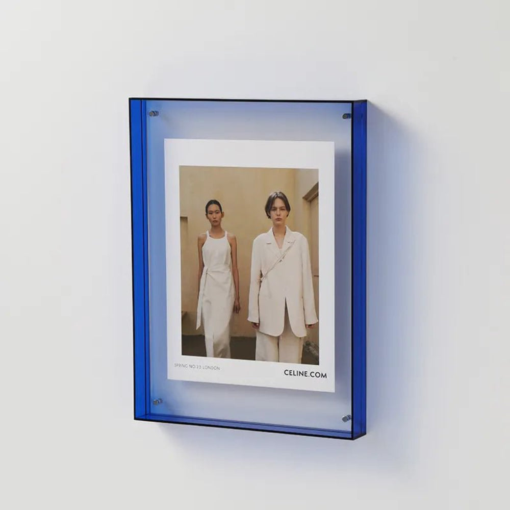 Acrylic Floating Photo Frame with Color Border