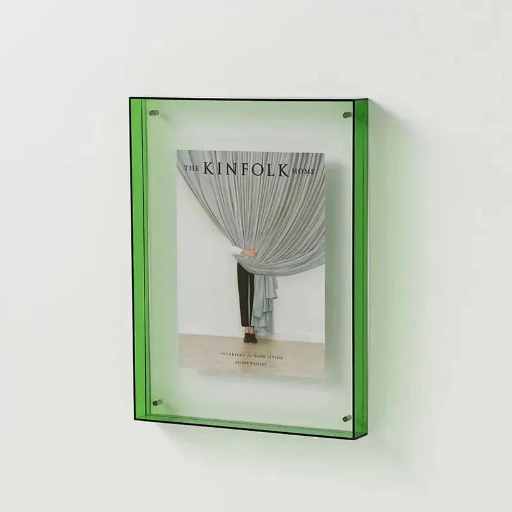 Acrylic Floating Photo Frame with Color Border
