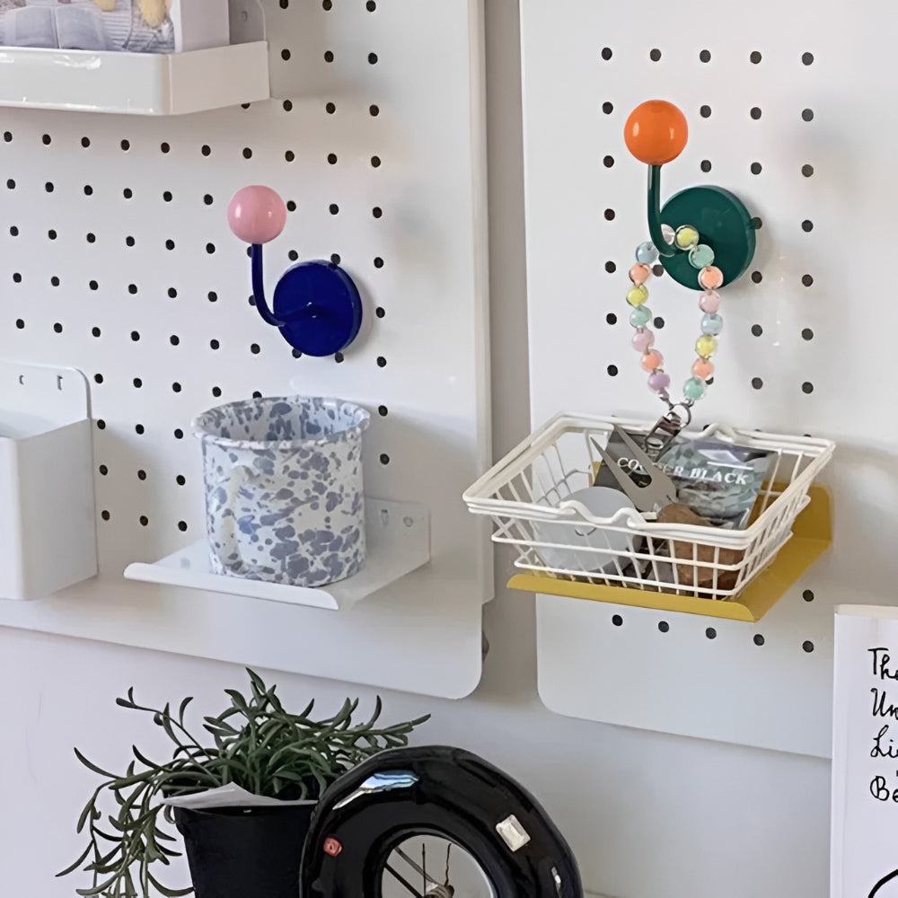 Colorful Magnetic Ball Hooks for Home Organization