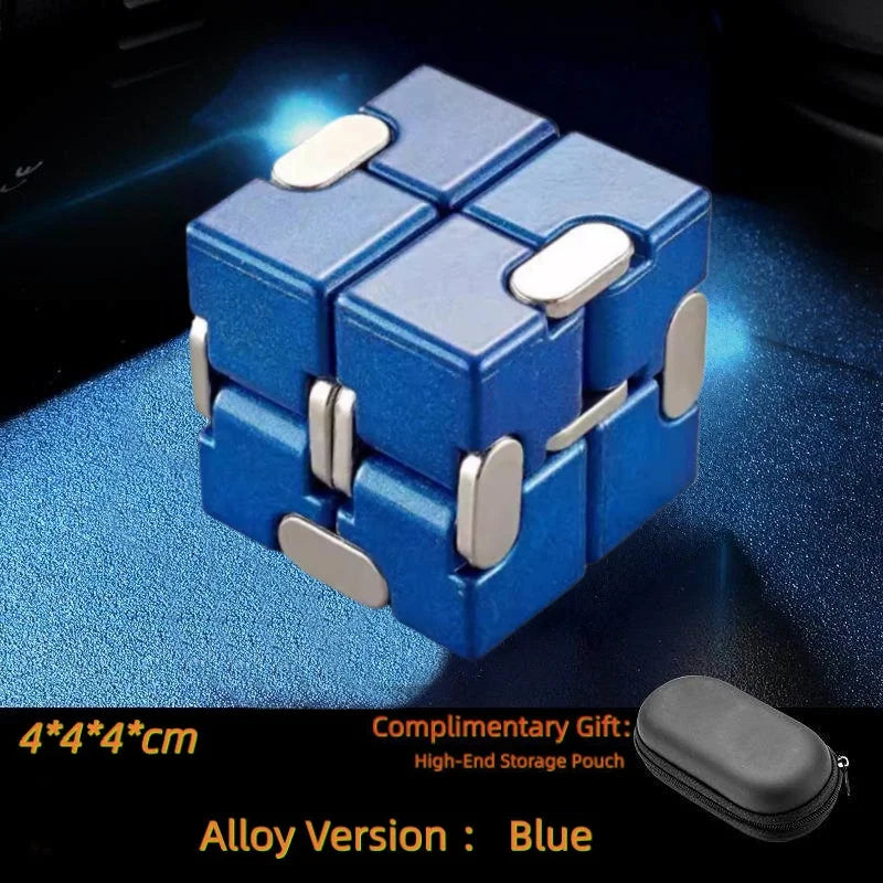 Compact Metal Fidget Cube for Stress Relief