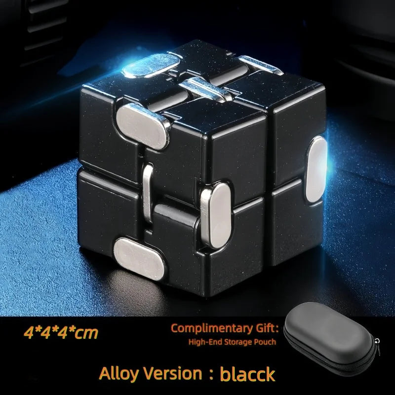 Compact Metal Fidget Cube for Stress Relief