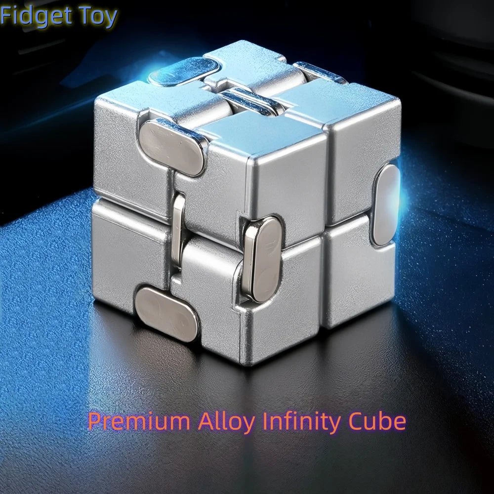 Compact Metal Fidget Cube for Stress Relief