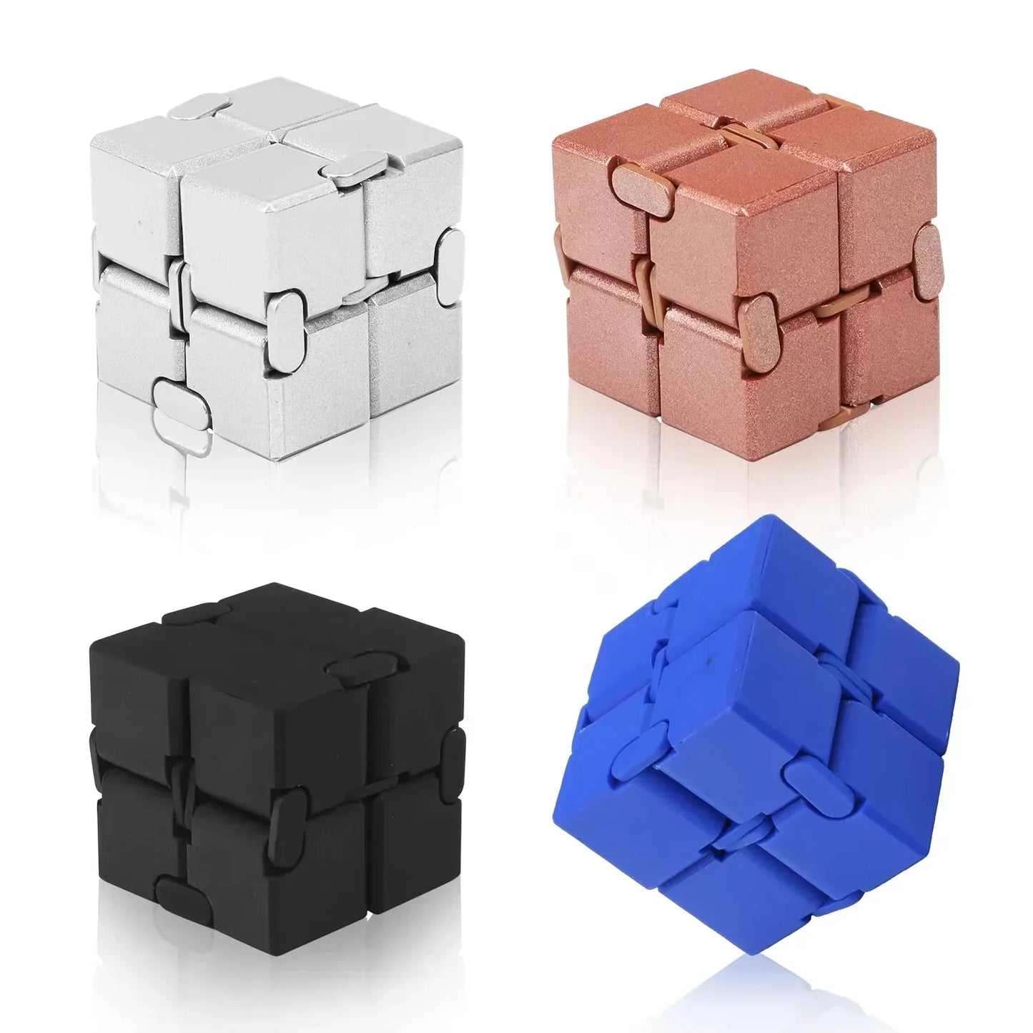 Compact Metal Fidget Cube for Stress Relief