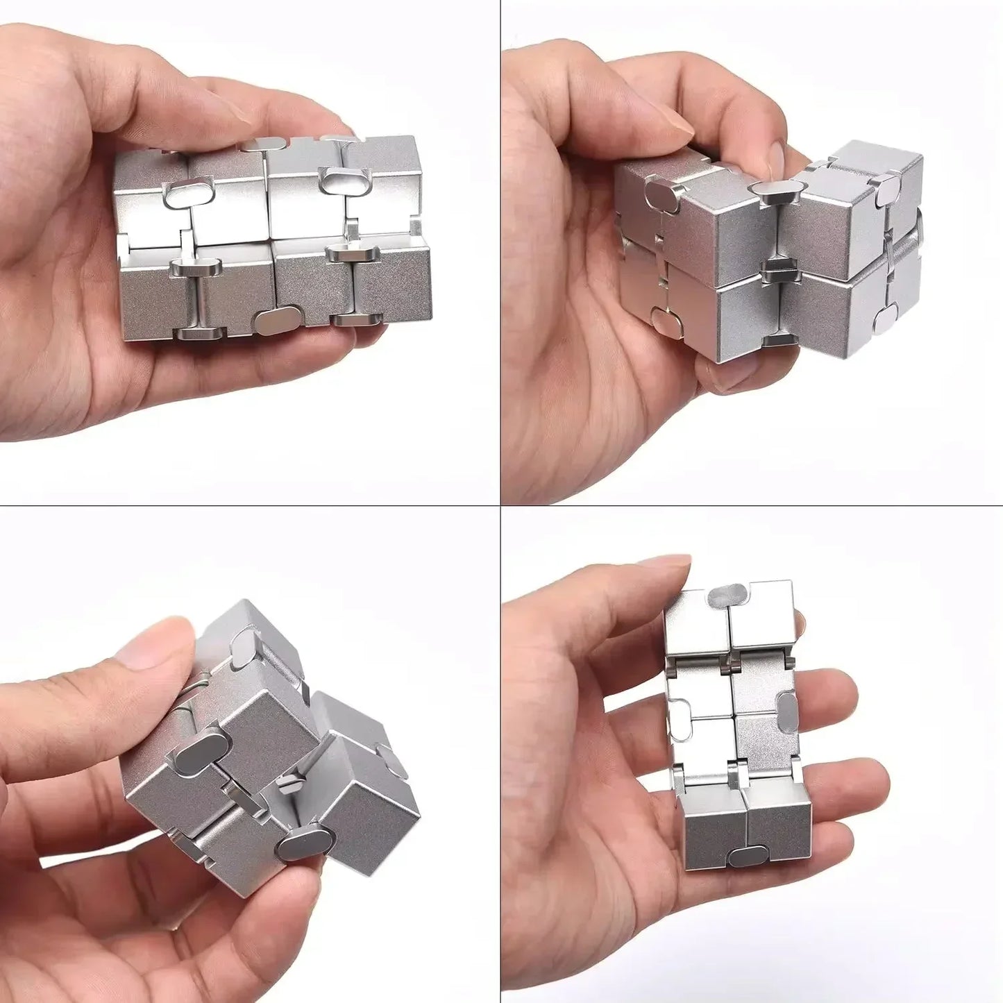 Compact Metal Fidget Cube for Stress Relief