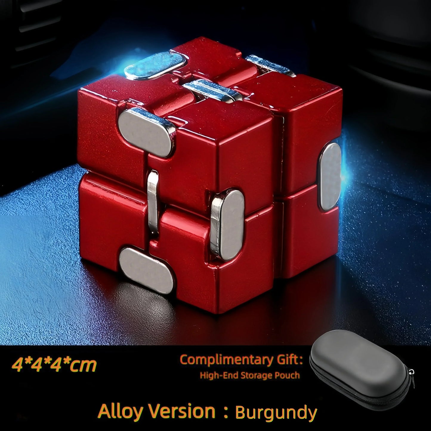 Compact Metal Fidget Cube for Stress Relief