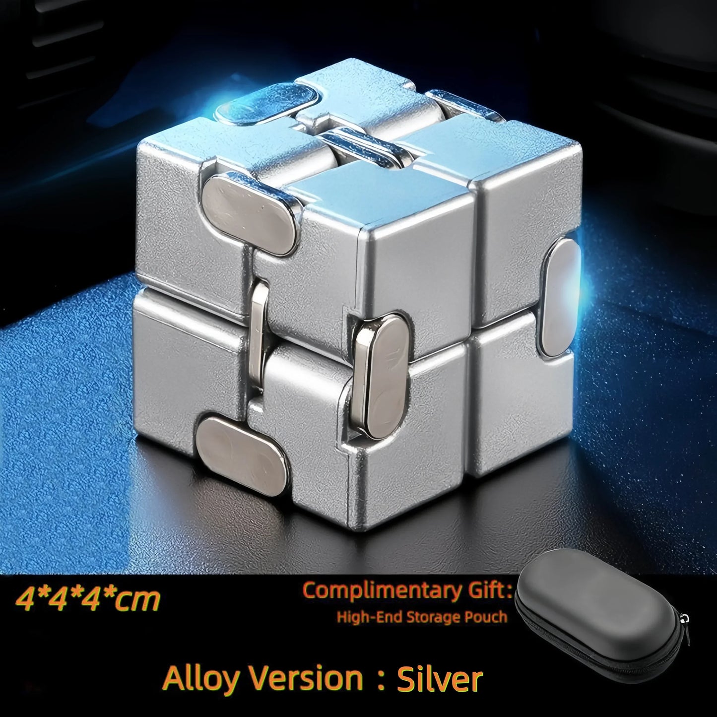 Compact Metal Fidget Cube for Stress Relief