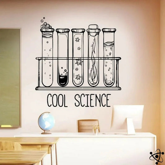 Whimsical Science Wall Stickers with Bubbles and Stars