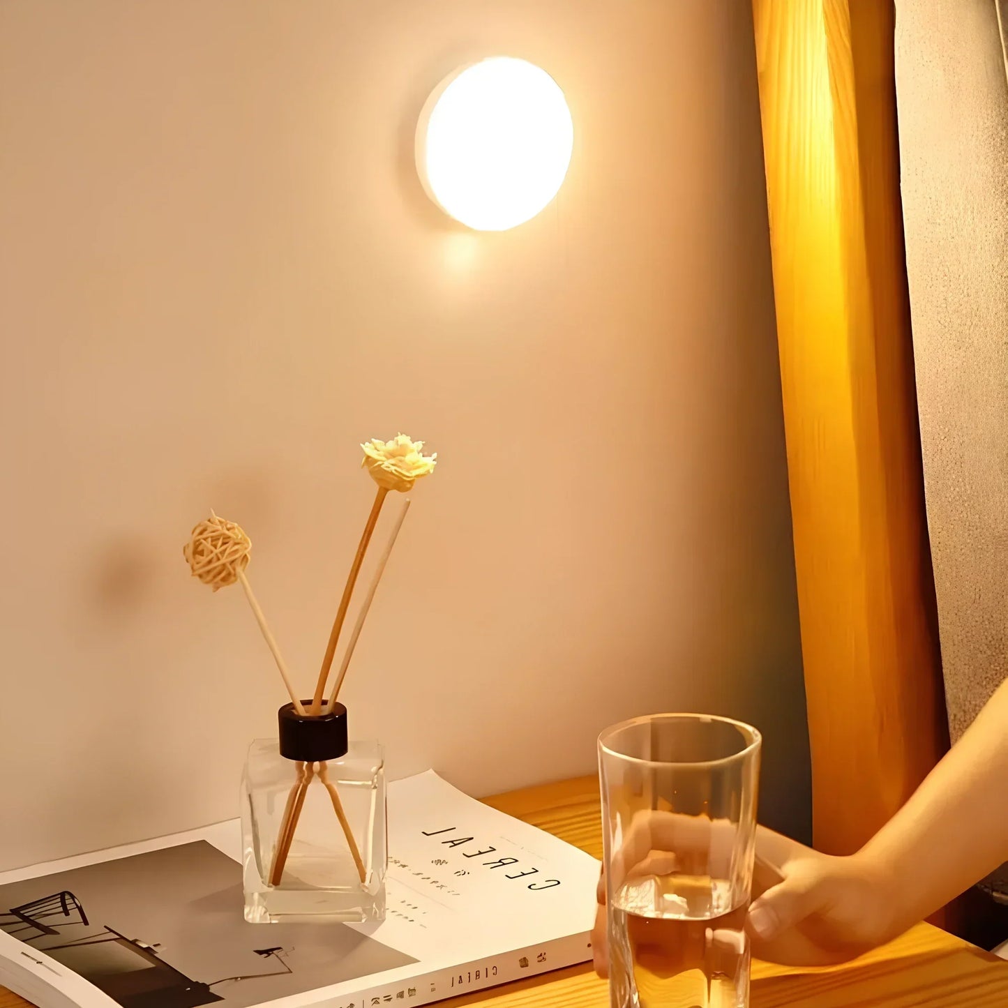 LED Motion Sensor Wall Lamp - Rechargeable Night Light
