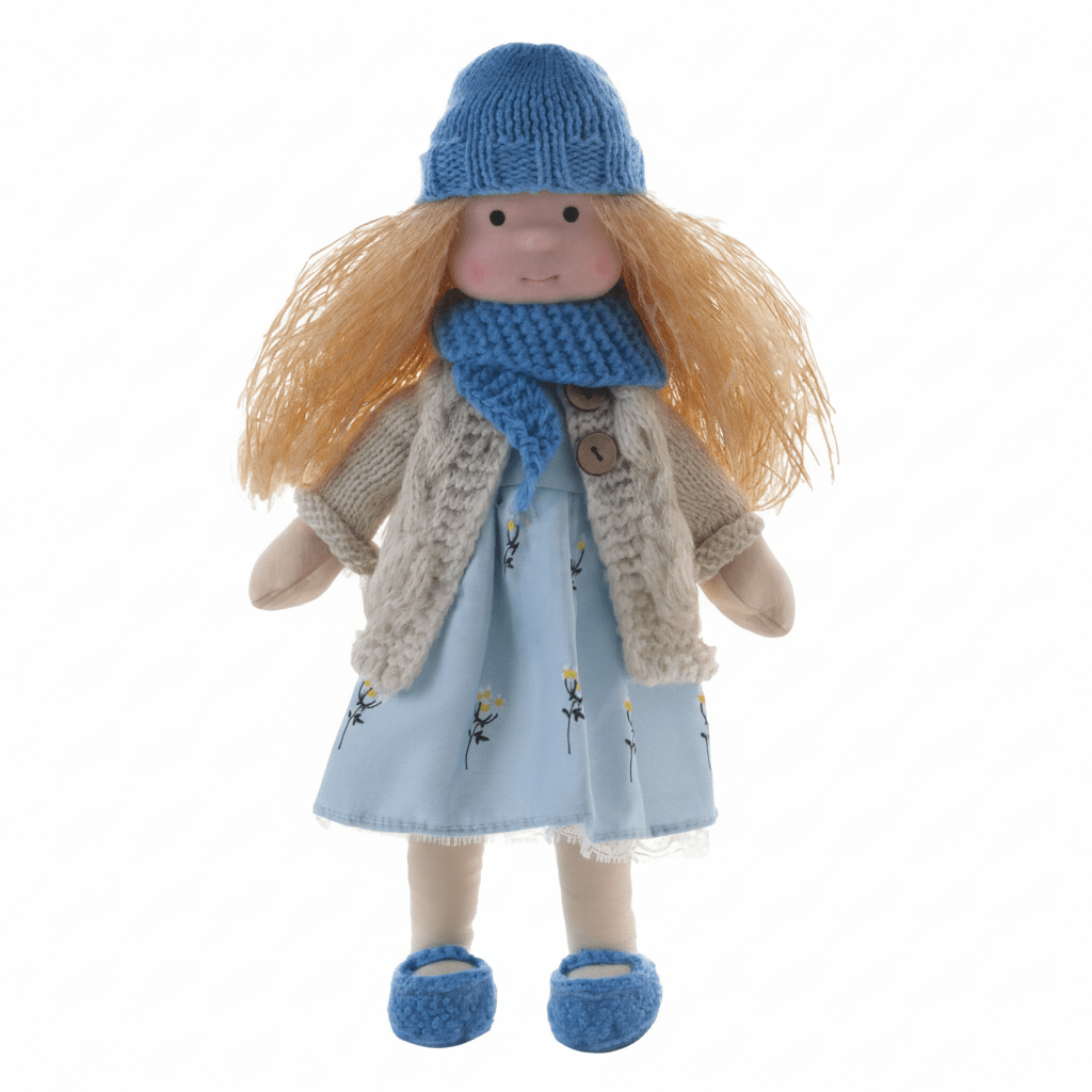 Soft Plush Handmade Waldorf Baby Doll in Cotton