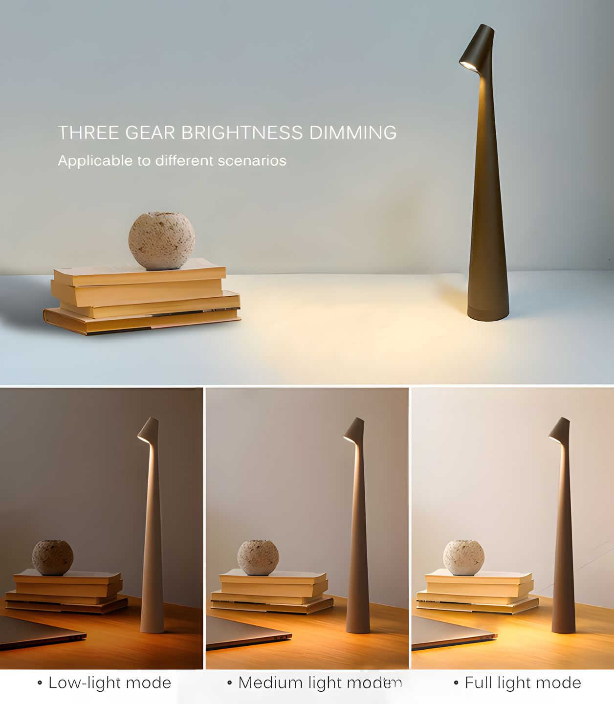 Elegant Wireless Table Lamp with Adjustable Brightness