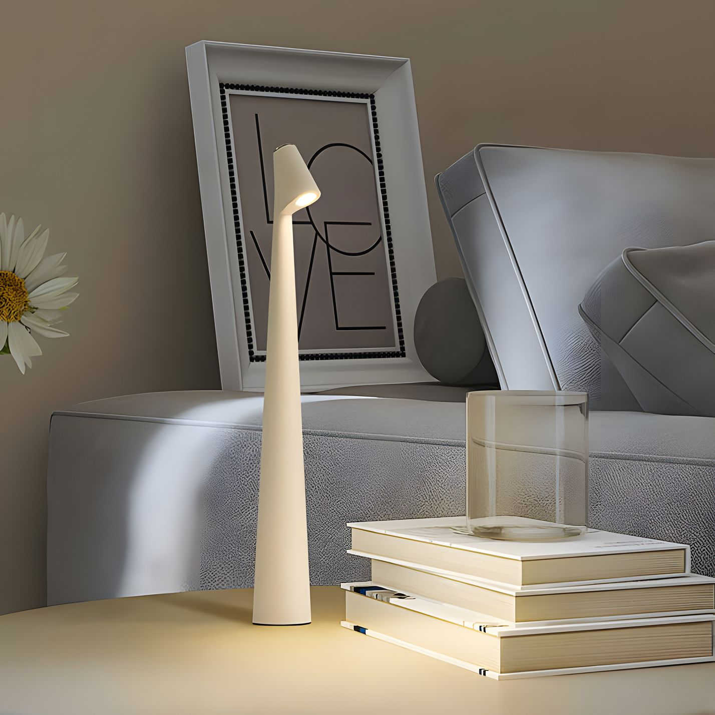 Elegant Wireless Table Lamp with Adjustable Brightness