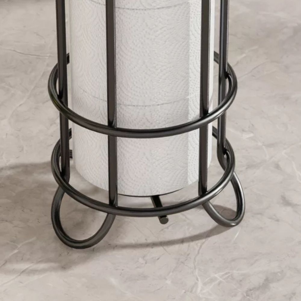 Freestanding Chrome Toilet Roll Stand for 3 Rolls