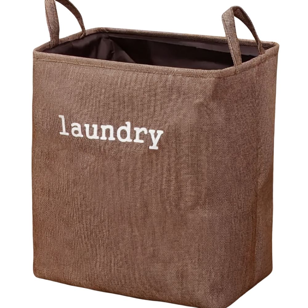 Foldable Microfiber Laundry Basket with Letter Print