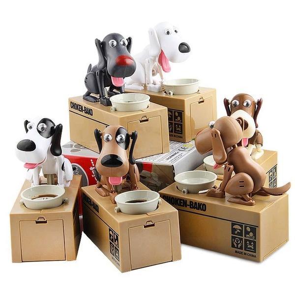 Crazy Dog Piggy Bank with Movable Joints and Wagging Tail