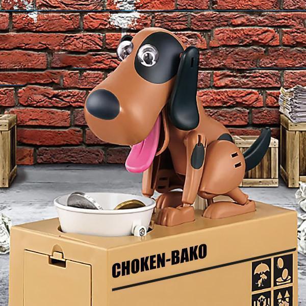 Crazy Dog Piggy Bank with Movable Joints and Wagging Tail