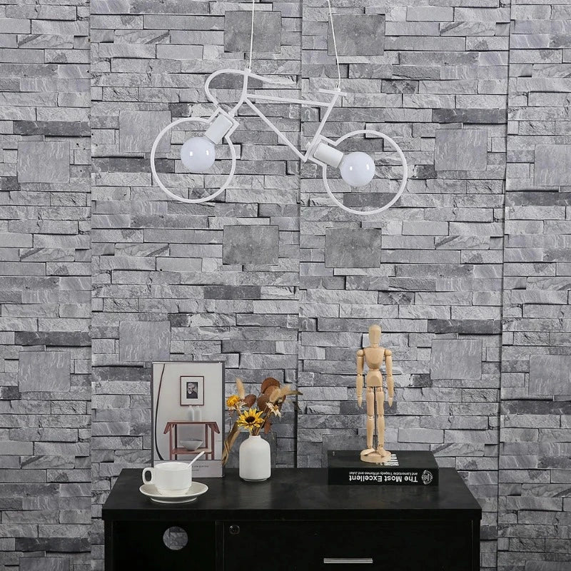 Bicycle Pendant Light with Adjustable Height LED