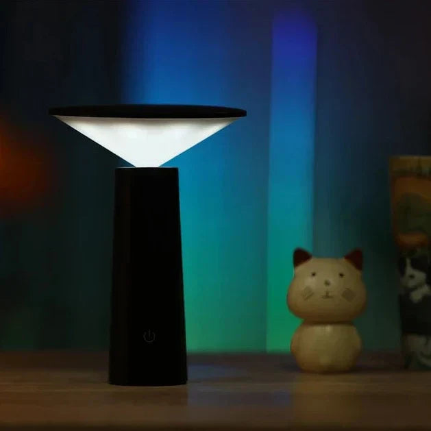 Dimmable Touch Sensor Table Lamp with 360-Degree Rotation and Rechargeable Battery