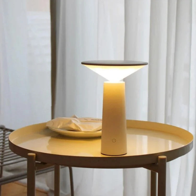 Adjustable LED Table Lamp with Swivel Head for Outdoor Use