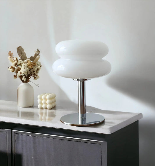 Elegant Glass Table Lamp with Three Lighting Options