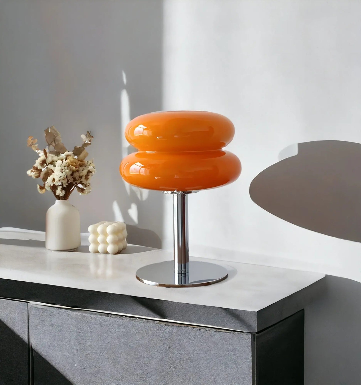 Elegant Glass Table Lamp with Three Lighting Options