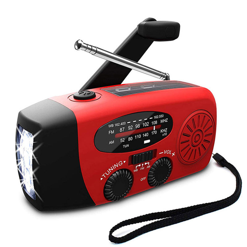 Compact Emergency Radio with Flashlight and Power Bank