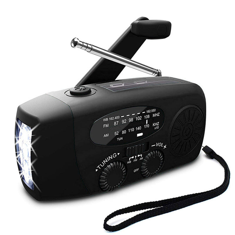 Compact Emergency Radio with Flashlight and Power Bank