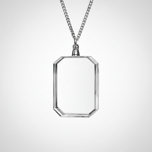 Personalized Heart-Shaped Glass Photo Necklace