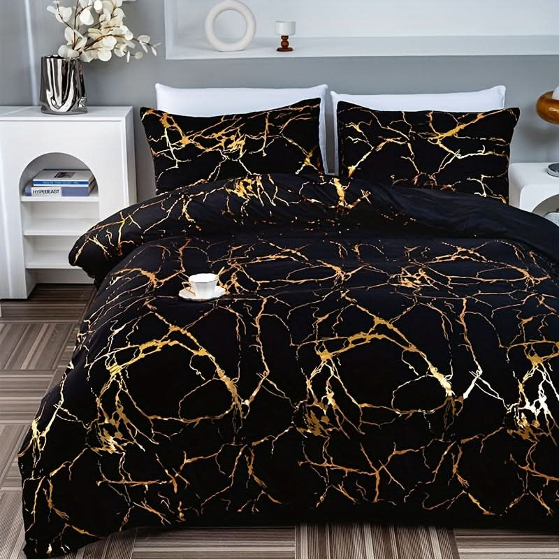 Marble Design Duvet Cover Set in Soft Breathable Fabric