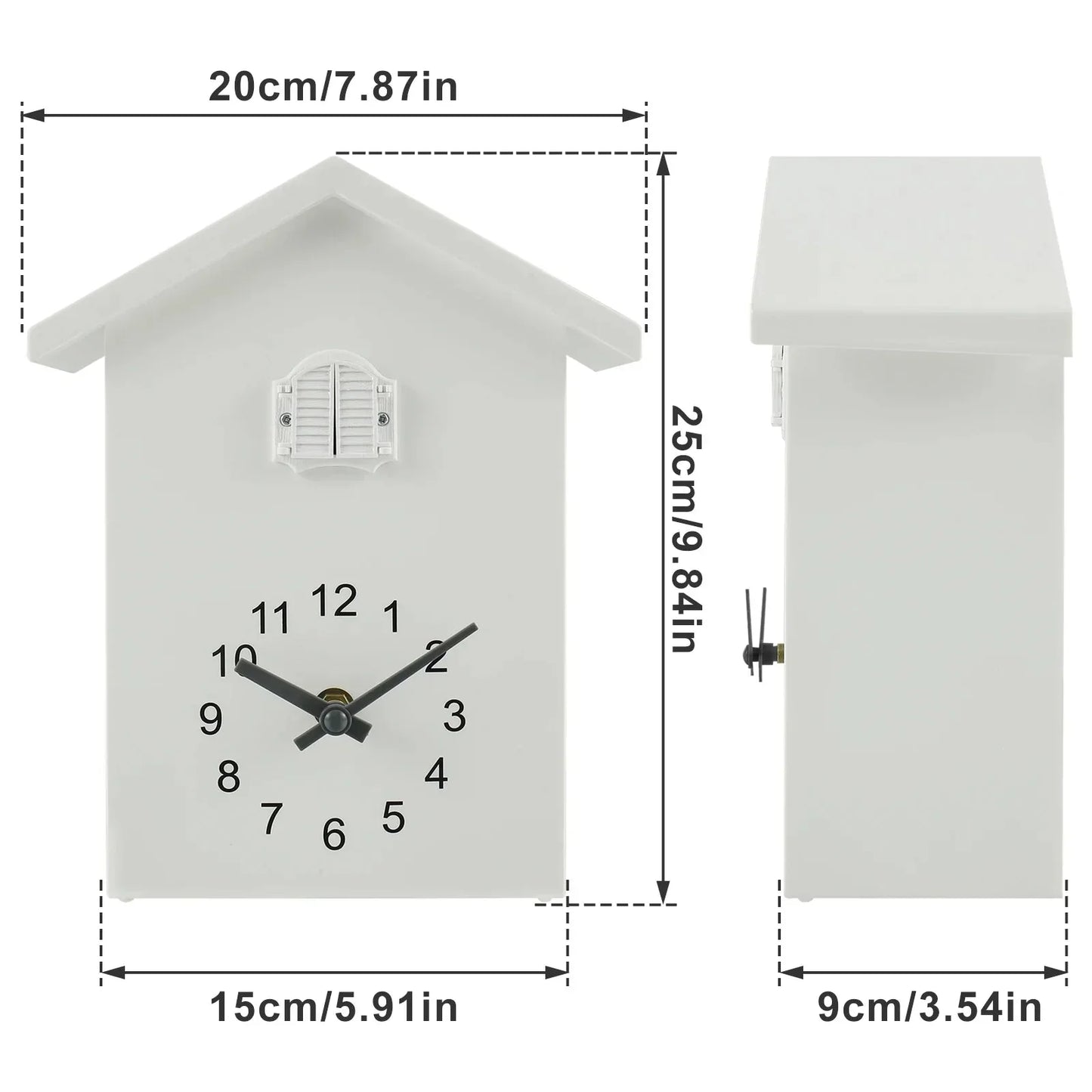Battery Operated Cuckoo Clock with Pendulum and Sound
