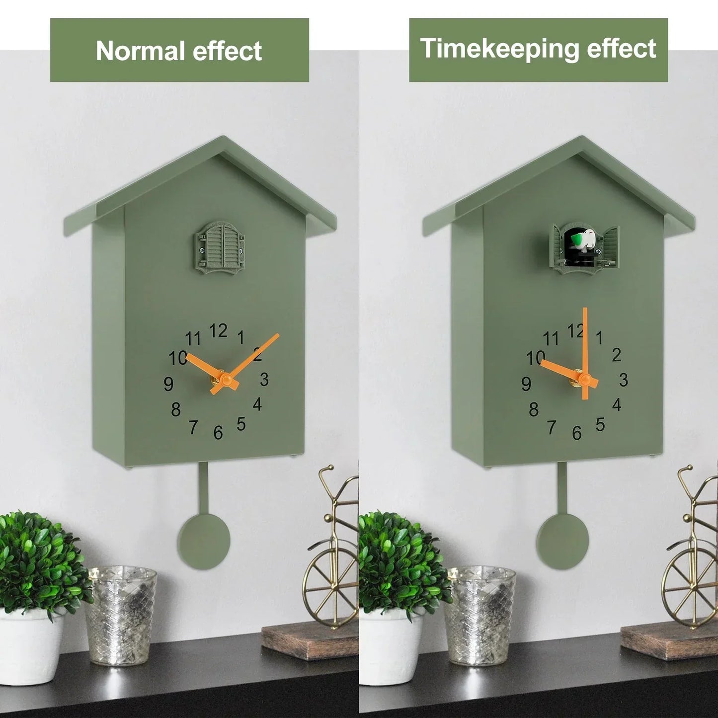 Battery Operated Cuckoo Clock with Charming Bird Sound